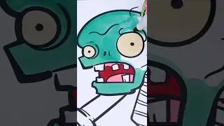 Coloring a Zombie 🧟&zwj;♂️ #plantsvszombies #pvz #coloring #art #drawing