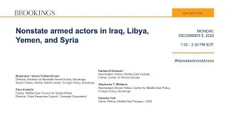 Nonstate armed actors in Iraq, Libya, Yemen, and Syria