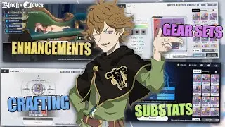 GEAR SYSTEM EXPLAINED! GEARS SETS, SUBSTAT, CRAFTING, ETC ARE HUGE POWERBOOSTS | BLACK CLOVER MOBILE