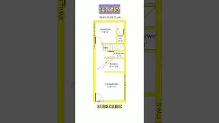 14 &times; 35 house plans / 14 by 35 home design / 490 sqft 1bhk design / #houseplan #homeplan #shorts