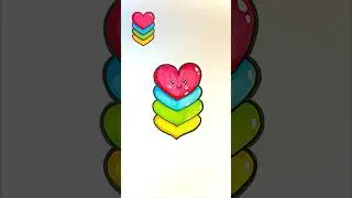 🌈 How to draw a Hearts Rainbow / Easy Line Art - Million Ideas! #easy #draw #coloring #paint