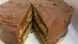 Grandma’s Yellow Cake w/ Hershey’s Chocolate Frosting  (Hershey's Cocoa Powder) (Not Vanilla Cake)