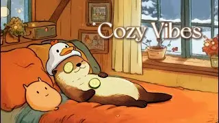 Waffle&rsquo;s Cozy Snow Lofi 🦦 | Soft & Calm #lofihiphop #chillmusic #coffeemusic #studymusic