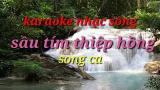 Karaoke sầu t&iacute;m thiệp hồng ( song ca ) || nhạc sống 2020