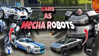 I Asked AI to Transform Cars Into Robots | Extreme Car Driving Simulator #car #racing #gaming