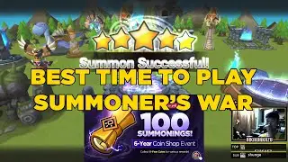 BEST TIME TO PLAY SUMMONER'S WAR - 100 MYSTICAL SCROLL SUMMONING ! - SW 6TH ANNIVERSARY EVENTS