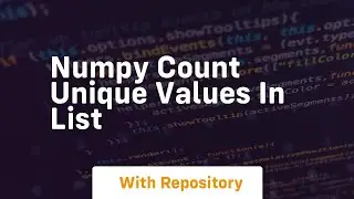numpy count unique values in list