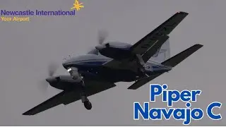 Piper Navajo C | Approach And Landing At Newcastle International Airport