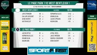 Le Page Park 1 v West Bentleigh 1