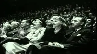 American John Albert Kramer defeats Australian Frank Arthur Sedgman 61, 6-2. HD Stock Footage