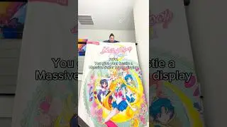 A Sailor Moon fan&rsquo;s reaction to getting a MASSIVE display banner #sailormoon #reaction