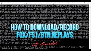How to download/save replays of events on FOX channels (FOX/FS1/FS2/BTN) using streamlink
