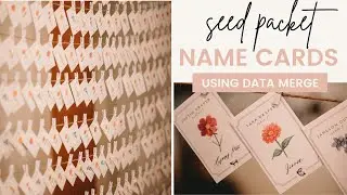 DIY Wedding Place Cards | Seed Packet Name Cards | Wedding DIY Project | Data Merge Adobe InDesign