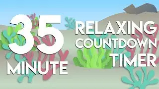 35 min relaxing underwater countdown timer with water sounds for study, classroom, meditation