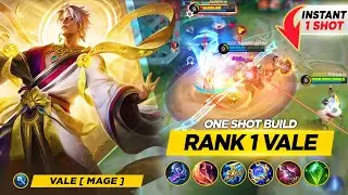 VALE DEADLY ONE SHOT COMBO DAMAGE BUILD AND EMBLEM | VALE TIPS & GUIDE | VALE MLBB