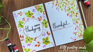 DIY Thanksgiving greeting cards | Easy homemade watercolor cards. #thanksgiving