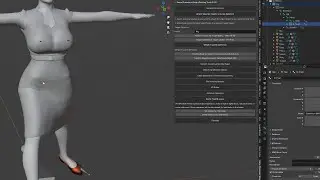 Blender. Paint weights for tight skirts.
