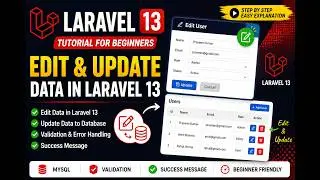 Laravel 13 Edit & Update Data | Update MySQL Database Record | Laravel 13 CRUD Tutorial