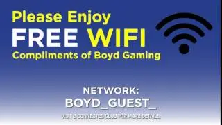 Free WiFi on Downtown Properties - Compliments of Boyd Gaming