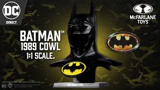 NEW DC Direct&trade; Batman&trade; (1989) Cowl 1:1 Scale Replica | Action Figure Showcase