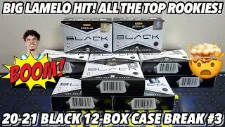 BIG LAMELO HIT! ALL THE TOP ROOKIES!🔥 | 2020-21 Panini Black Basketball Hobby 12-Box Case Break #3
