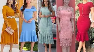 Women Bodycon Dress Solid Button Ruffled Work Dress Midi Dress Color Block Dress Dress Sewing Patter