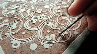 Satisfying Clay Engraving (random swirls and bubbles)