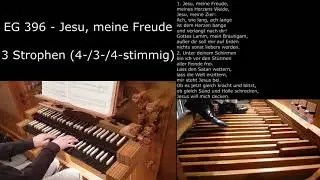 EG 396 - Jesu, meine Freude (Orgelsätze mit Liedtext)