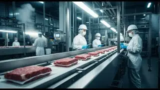 🎬 How Cow Meat Is Made in a Modern Factory | From Farm to Finish