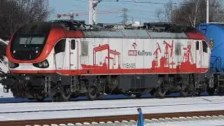 Gdańsk Zaspa Towarowa Pesa GAMA 111Ed-005 ORLEN KolTrans z prądem i bez prądu