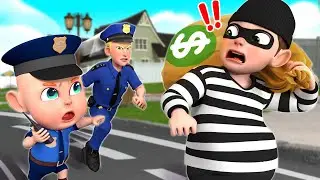 Brave Policeman Saves the Day &ndash; Stop the Thief! | Rosoo Nursery Rhymes & Kids Songs