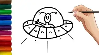 How to draw an ALIEN for kids/Coloring Alien/How to draw for kids/Как нарисовать ПРИШЕЛЬЦА/Для детей