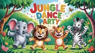 Jungle Dance Party | Dancing Animals Song for Kids | Fun 3D Cartoon Animation