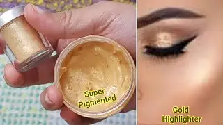 DIY Cream Gold Highlighter/ Make your own Highlighter at home/DIY primer / Gold Face illuminator