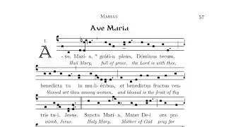 Ave Maria - Gregorian chant - mode 1