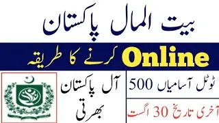 Pakistan Bait ul-Mal online apply 2021|online apply pbm|online registration Pakistan bait ul Mal job