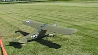 Balsa USA 1/4 Scale RC L4 Grasshopper First Flight - Aug 2011