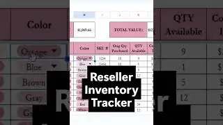 Reseller Inventory Spreadsheet Template - Easy System for Reseller Business Organization
