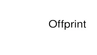 How to pronounce Offprint