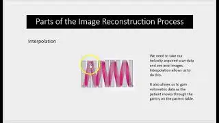 Snipet about Image Recon and Volume Averaging