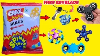 Crax Rings With Spinner Toys Inside Only ₹ 5 | Snacks Unboxing | Free Gifts Inside