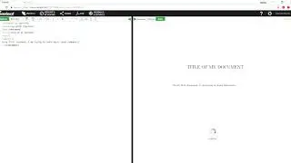 LaTeX Lesson 01 - Learning to use LaTeX with real time compilation