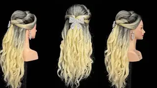 Ye Hairstyle Aaj Kal Bahut Viral Ho Raha Hai! 😱 Pearl Curls Tutorial #hairstyles #viral  