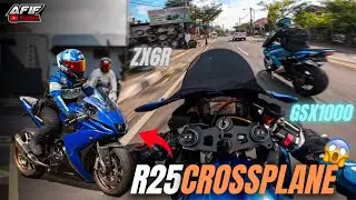 KETIKA R25 V4 GAK KALAH SAING DENGAN GSX1000 & ZX6R😱 #r25v4
