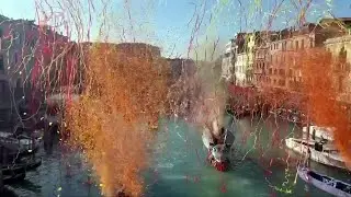 Watch: Giant rat leads floating parade to kick off 2026 Venice Carnival