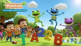 Frogs Jump Near the Crowd 🐸🌿   Learn Numbers, Colors & Fun for Kids   Preschool Adventure
