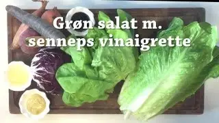 Gr&oslash;n salat med rodfrugter og senneps vinaigrette