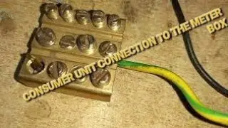 How To wire A Connection from The METER BOX To The CONSUMER UNIT