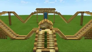 Minecraft Tutorial: How To Make A Wooden Roller Coaster Survival House