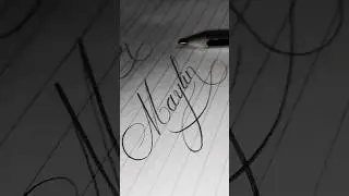 En &eacute;crivant de beaux pr&eacute;noms &agrave; main #calligraphie #calligraphy #handwriting #cursive  #apprentissage
